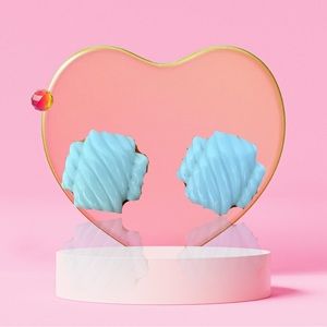 Vintage baby blue twist earrings